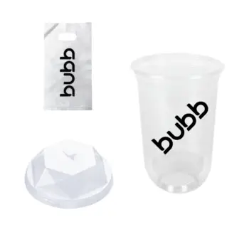 SET D แก้ว+ฝา+ถุง+หลอด(1000)